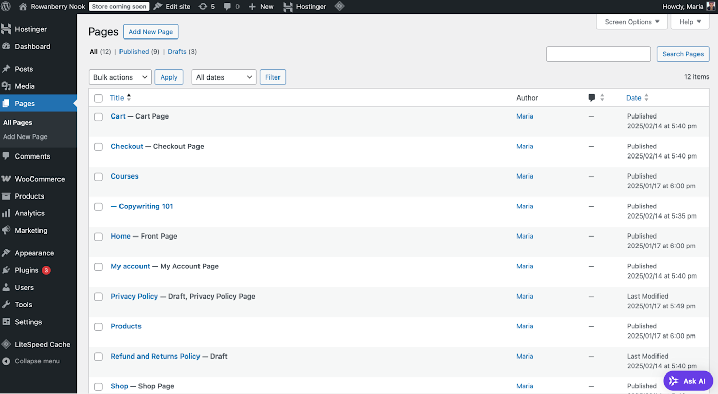 WordPress, our pick for the best free website builder for small businesses looking to scale