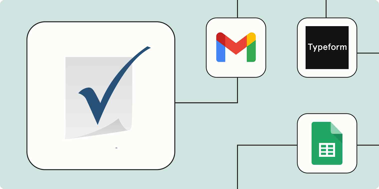 A hero image of the Smartsheet app logo connected to other app logos on a light blue background.