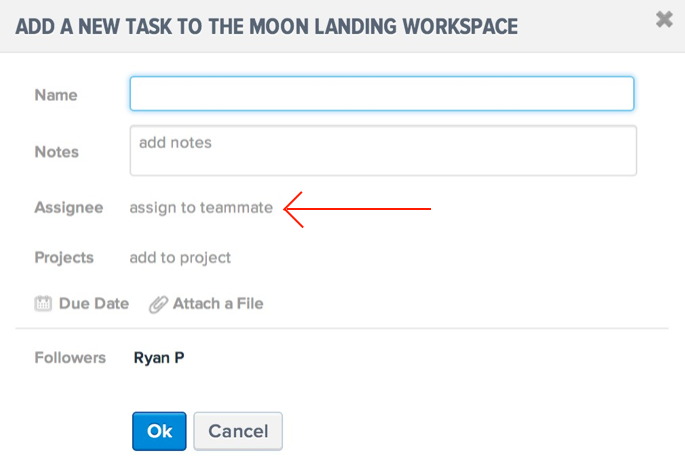 Asana assign task