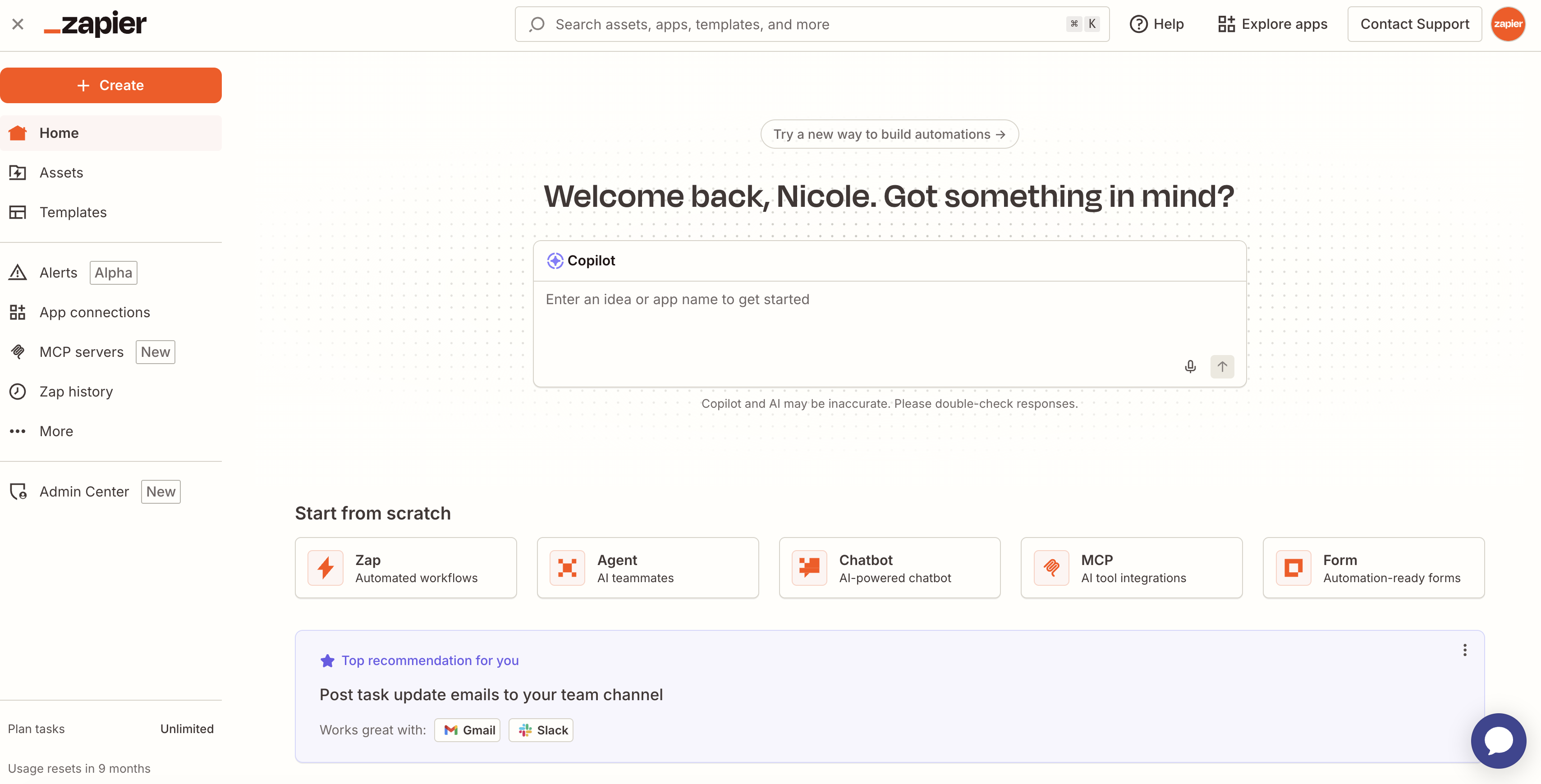Zapier, our pick for the best AI sales assistant for secure AI automation