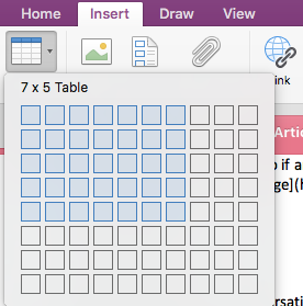 OneNote Tutorial: Insert table in OneNote