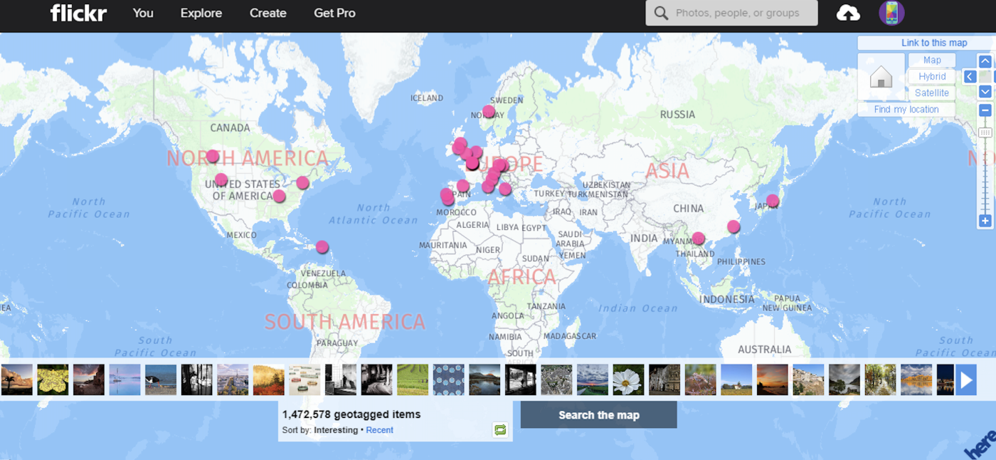 Flickr geosearch