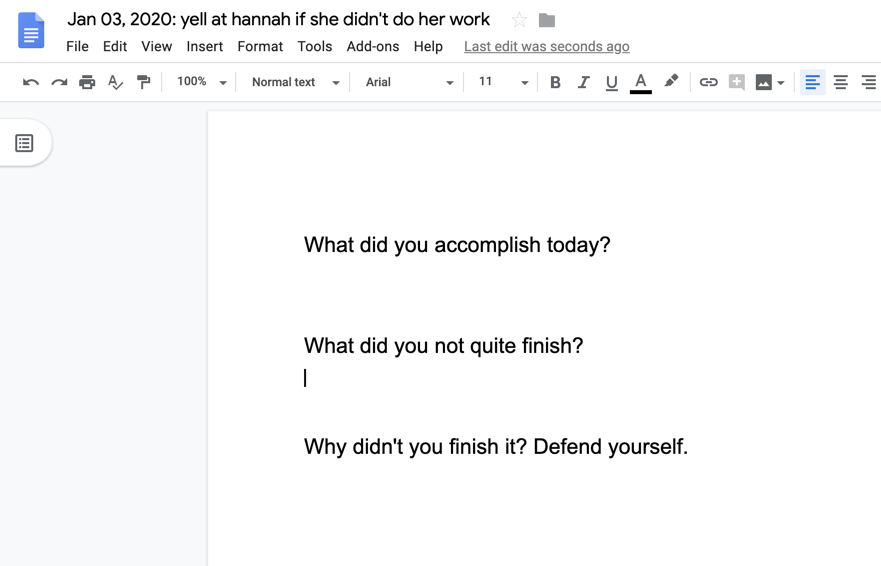 Document created in Zapier