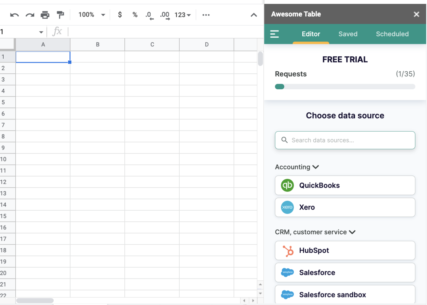 Awesome Table Google Sheets add-on. 