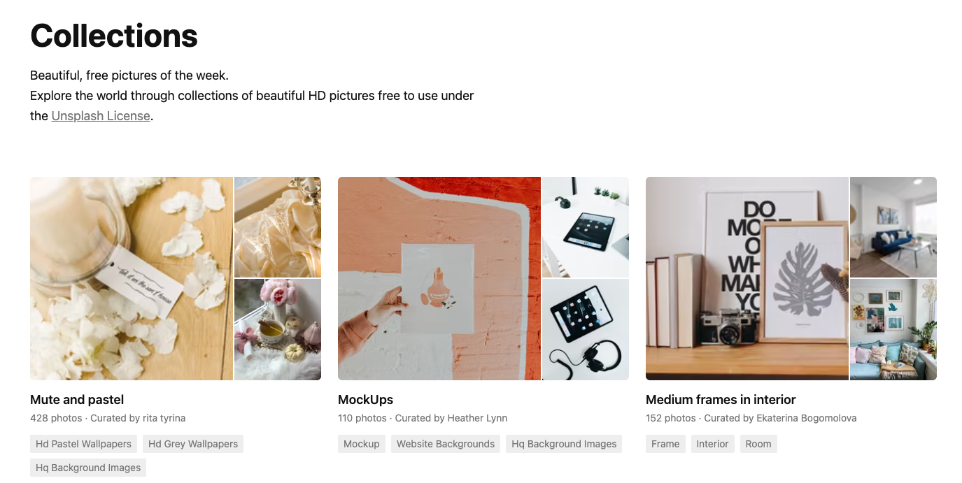 Unsplash, our pick for the best free stock photos site for a variety of photos and integrations 