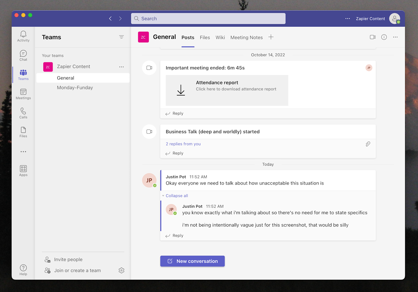 Microsoft Teams, our pick for the best team chat app for businesses broken down into teams