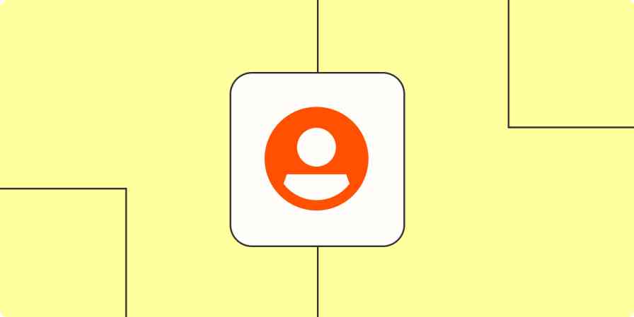 A hero image of an orange icon of a person on a light orange background.