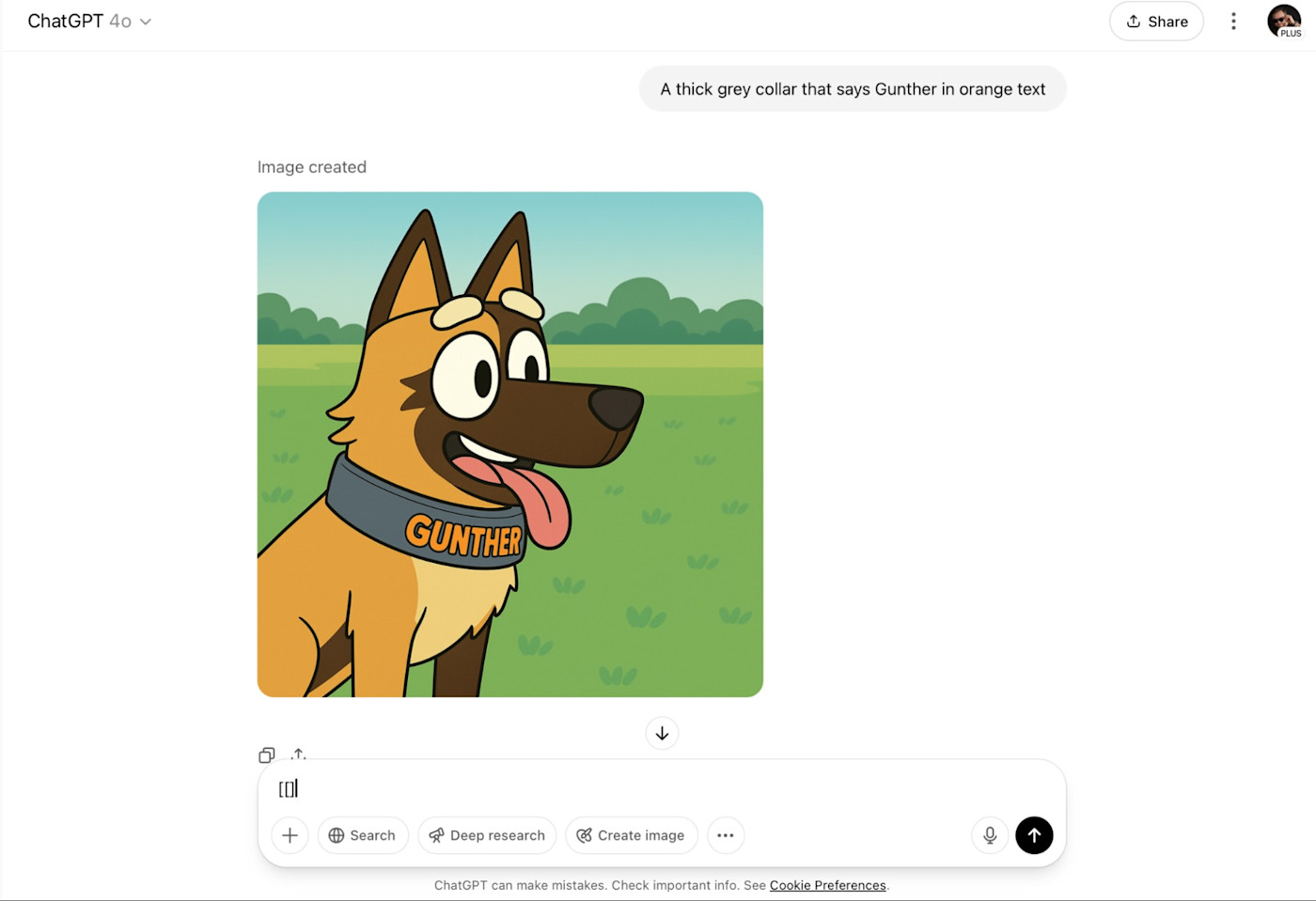 The updated image (the dog's collar now has his name on it)