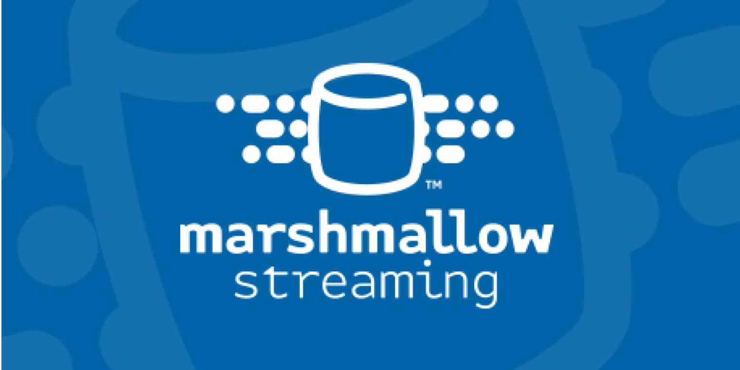 An illustration showing the logo for Marshmallow Streaming