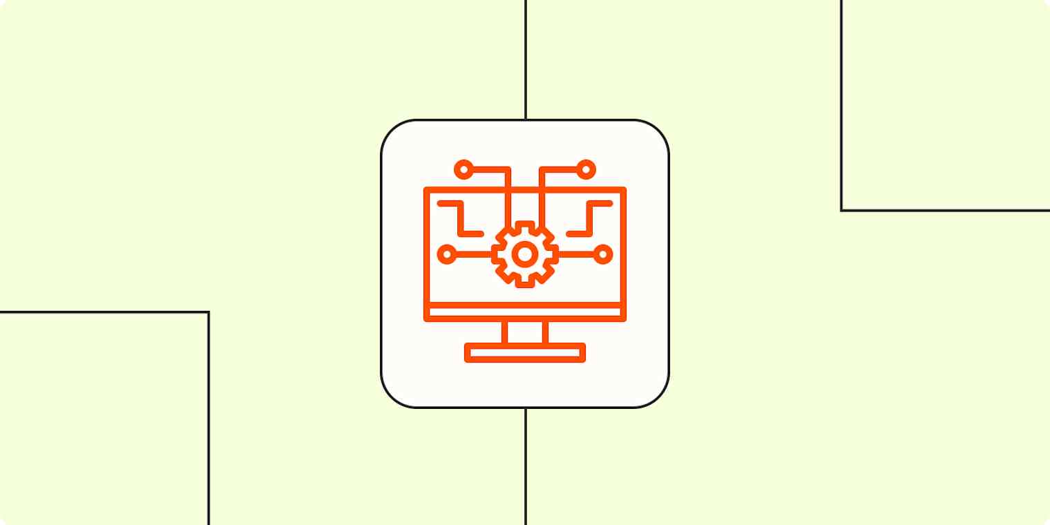 A hero image representing AI with a cog and nodes on a computer
