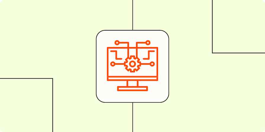 A hero image representing AI with a cog and nodes on a computer