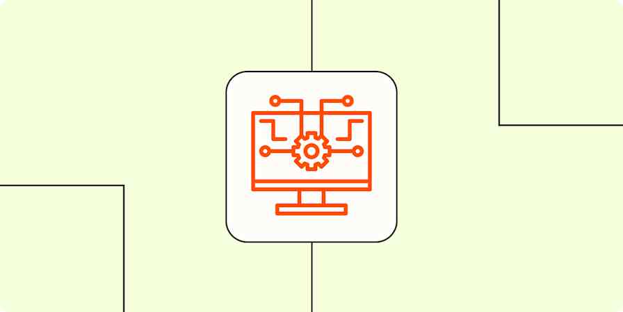 A hero image representing AI with a cog and nodes on a computer