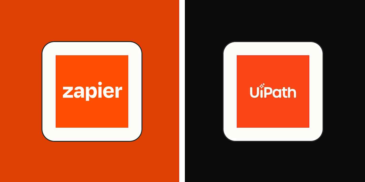 Hero image with the Zapier and UiPath logos