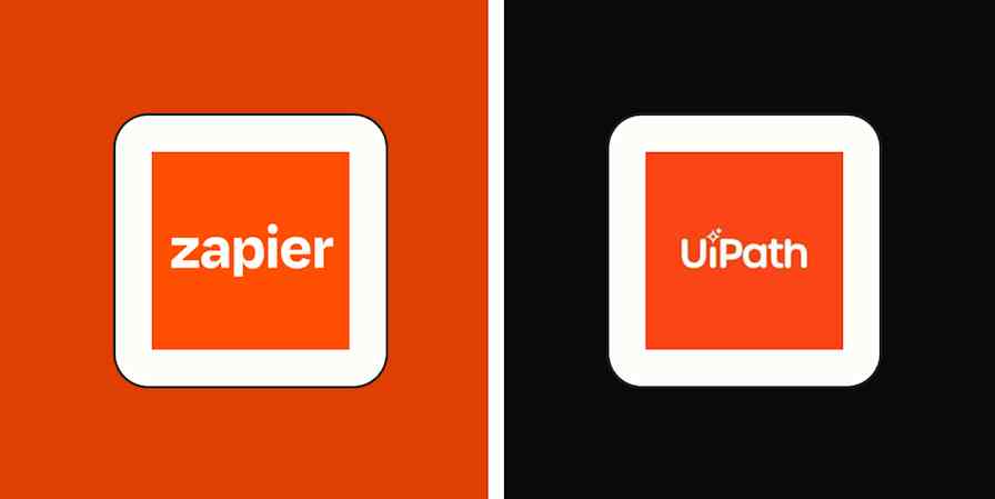 Hero image with the Zapier and UiPath logos