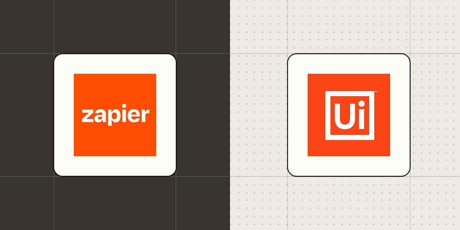 Hero image with the Zapier and UiPath logos