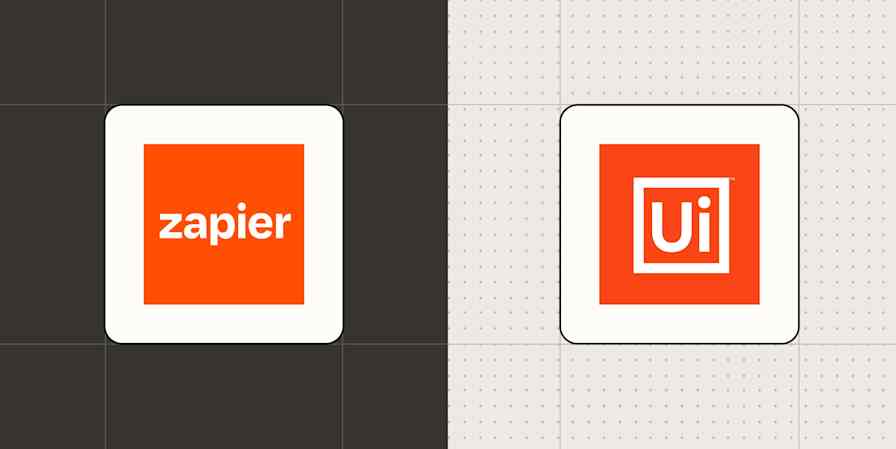 Hero image with the Zapier and UiPath logos