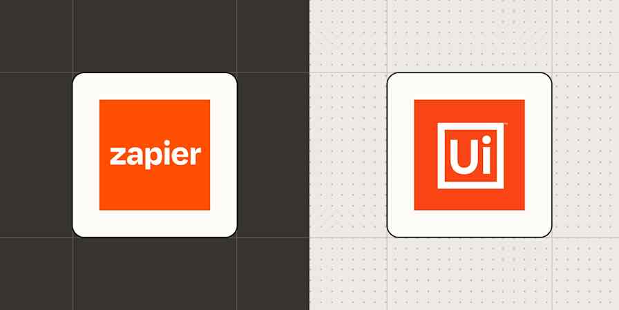 Hero image with the Zapier and UiPath logos