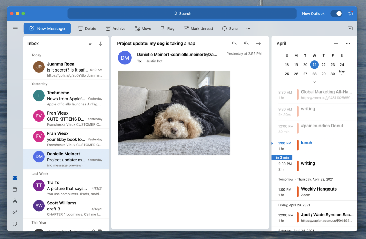 Microsoft Outlook screenshot