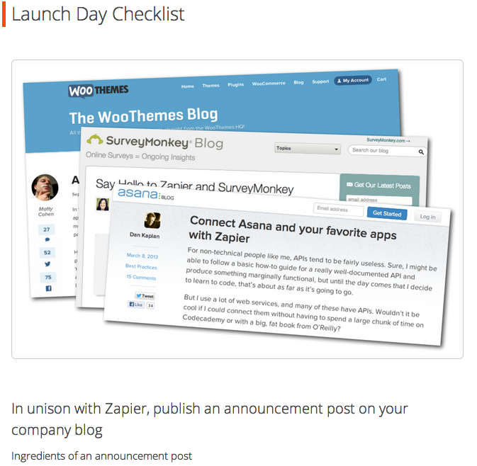 Zapier partner launch day checklist