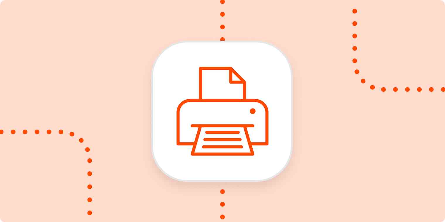 Hero image with an icon of a printer