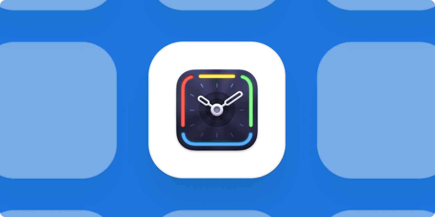 Timing logo on a blue background