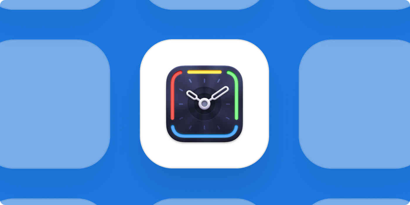 Timing logo on a blue background