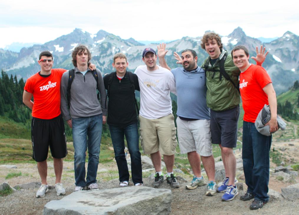 The Zapier team on a retreat