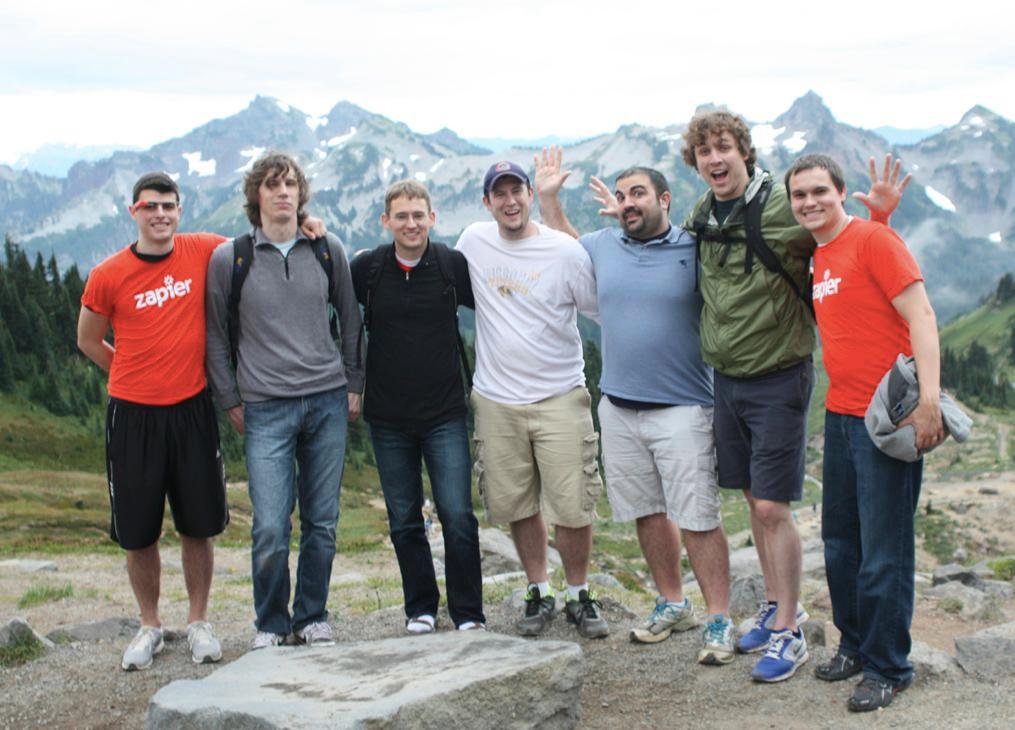 The Zapier team on a retreat