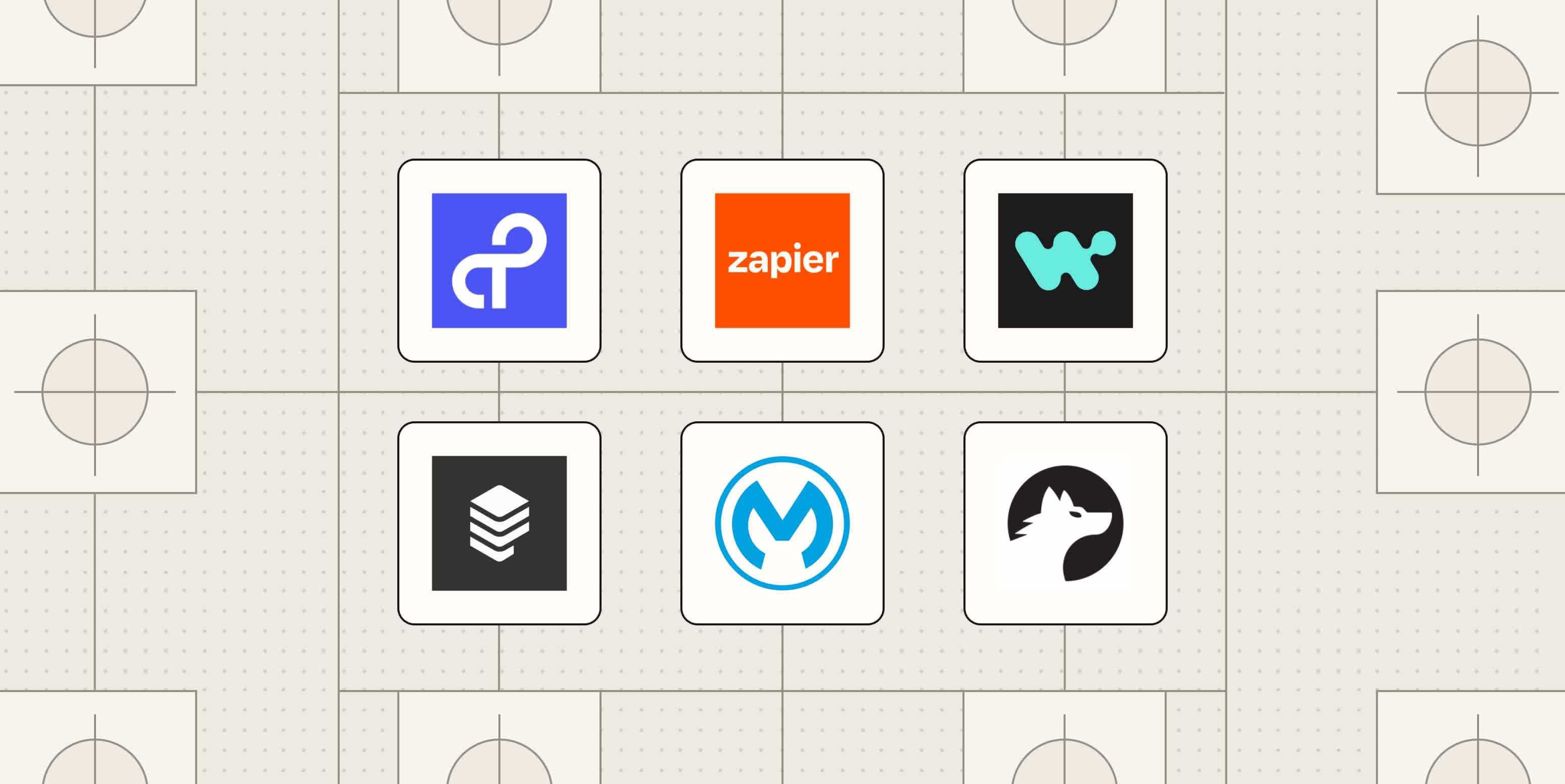 Hero image with the logos of the best API integration platforms