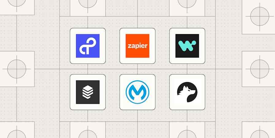 Hero image with the logos of the best API integration platforms