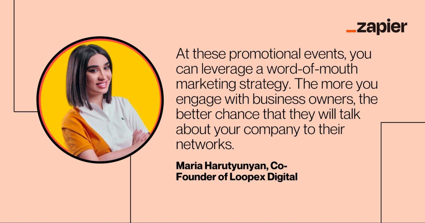 Maria H's quote about promotional events