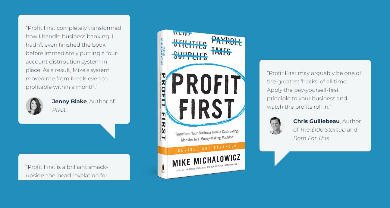 The sales page for Profit First