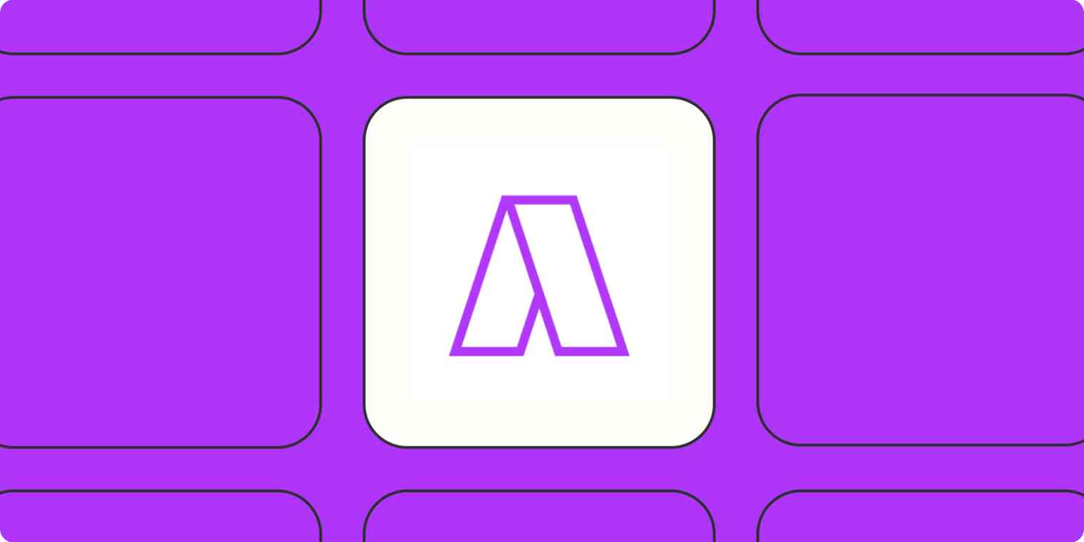 Hero image of the Akiflow app logo on a purple background.