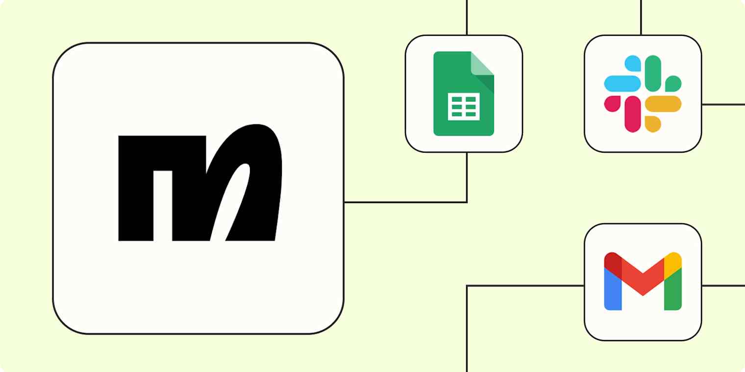 A hero image of the Manychat app logo connected to other app logos on a light yellow background.