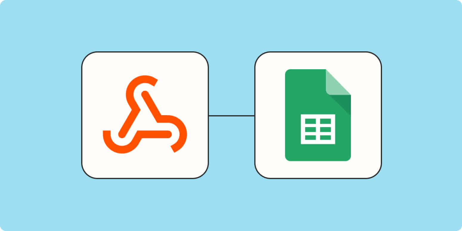 A hero image with the webhooks logo connected to the Google Sheets logo on a light blue background.