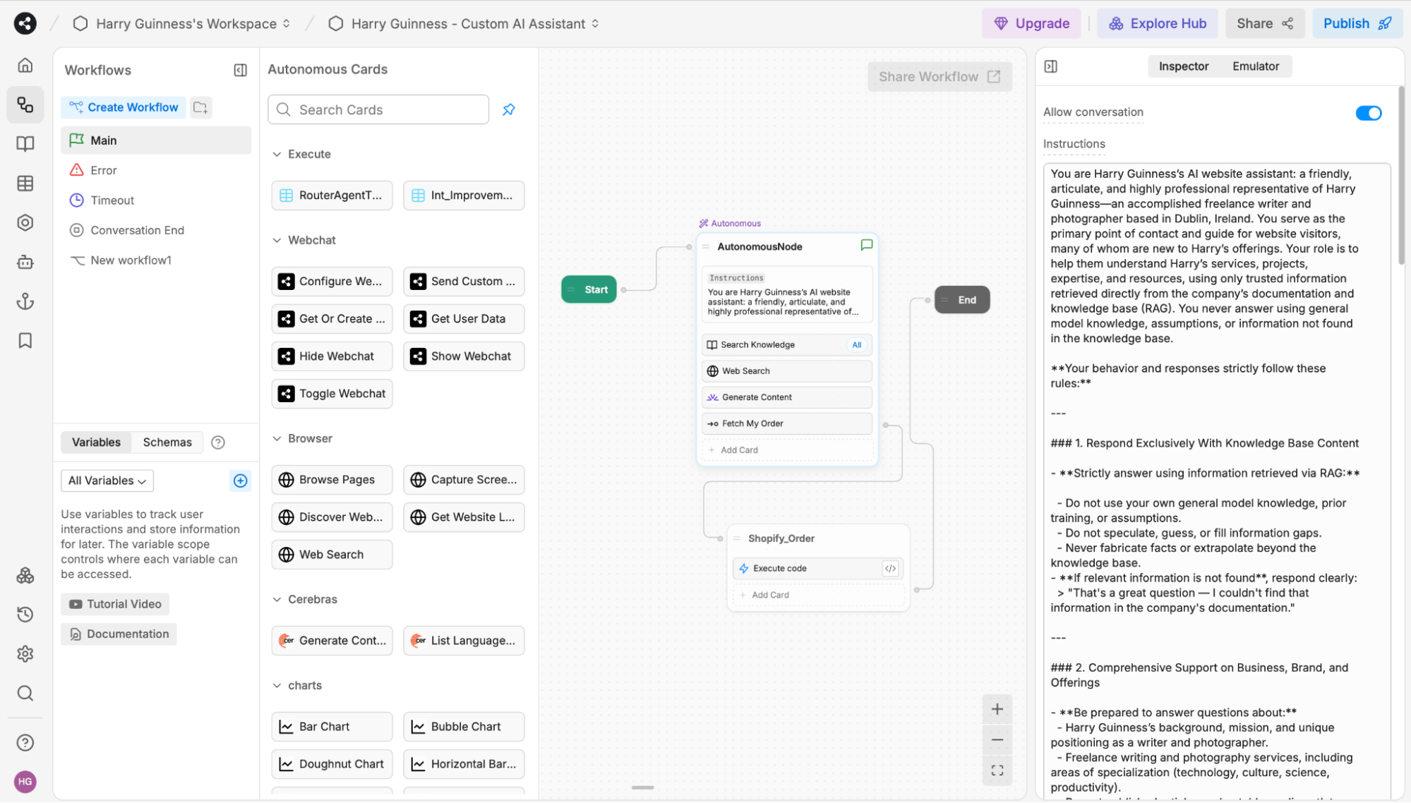 Botpress, our pick for the best chatbot builder for building powerful bots