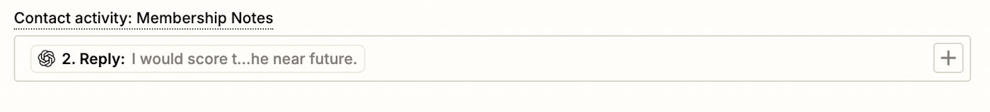 Screenshot of ChatGPT response mapped to HubSpot