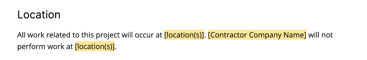 SOW location from an SOW template