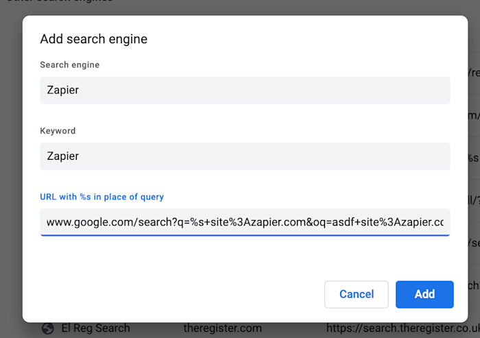 How To Add Custom Search Engines To Chrome Zapier