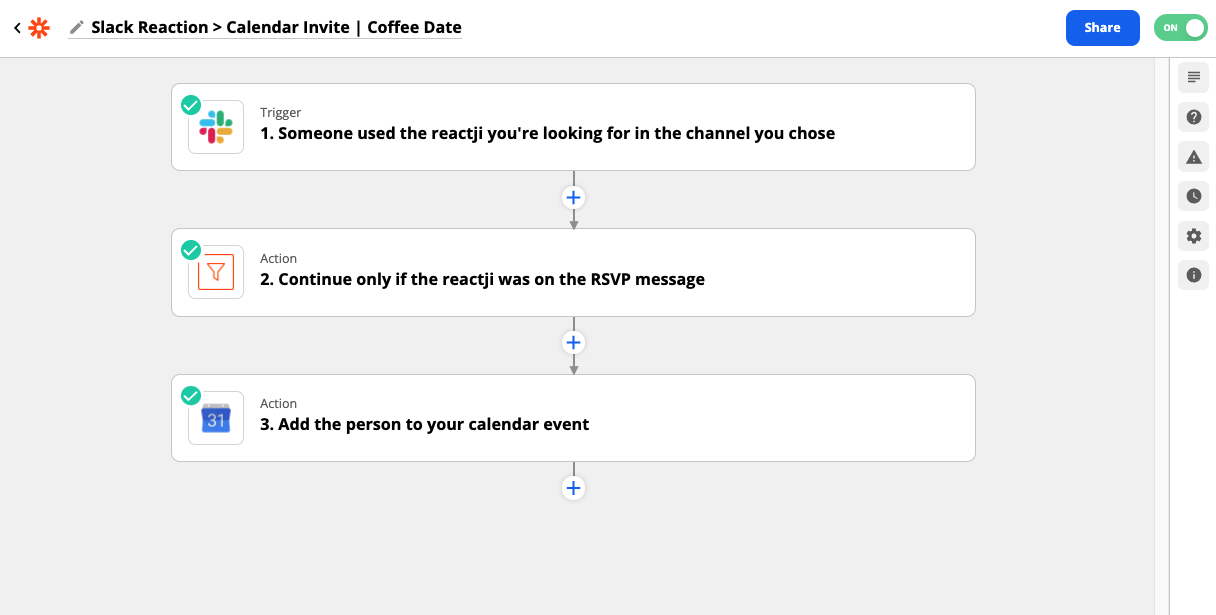 Let people invite themselves to your calendar events from Slack Zapier