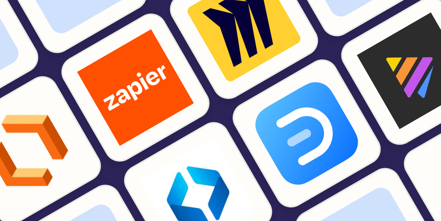 Hero image with the logos of the best flowchart and diagramming tools