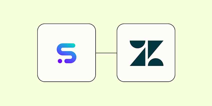 The Synthflow AI logo connected to the Zendesk logo against a lime green background