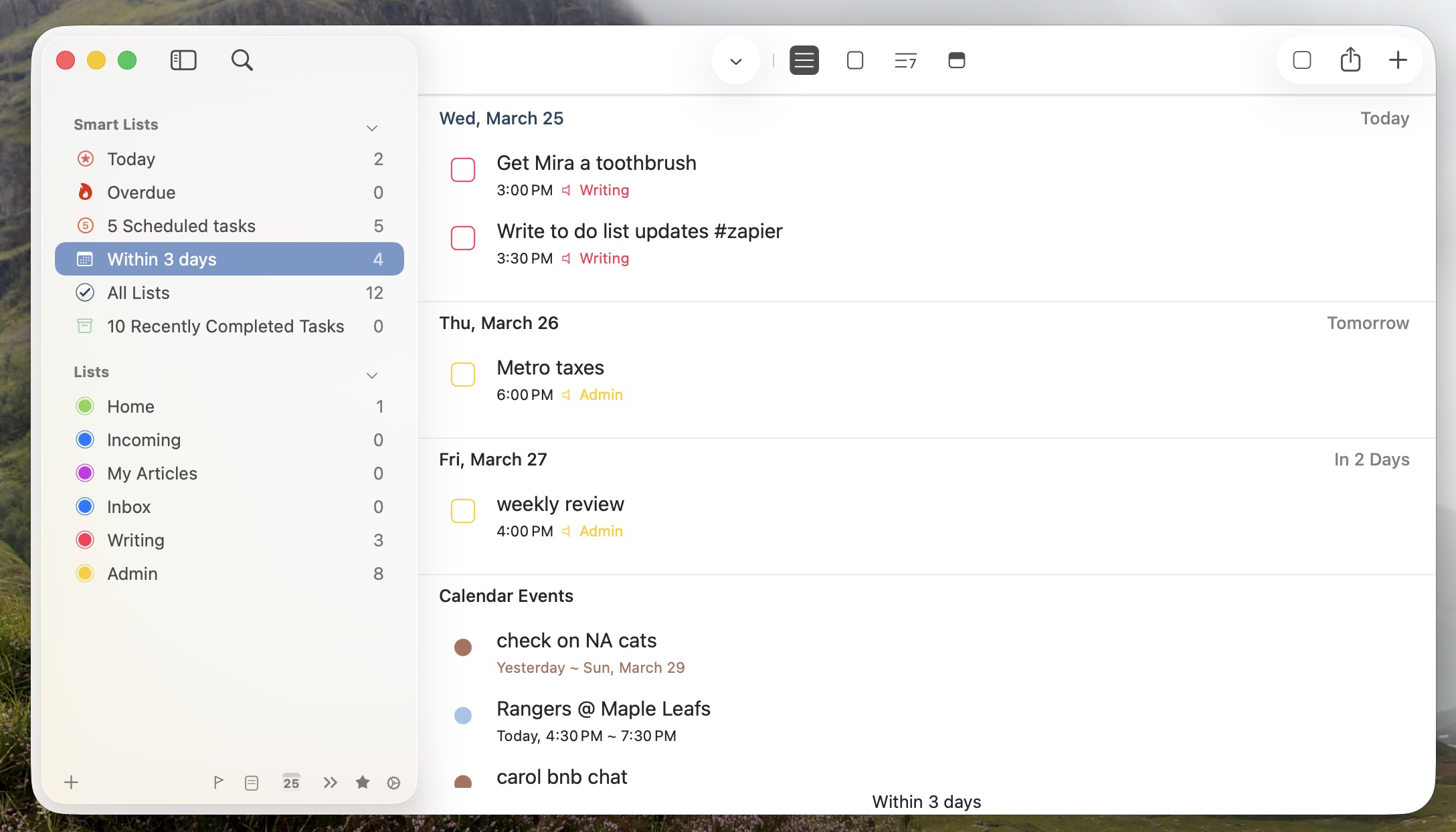 GoodTask, our pick for the best Mac to-do list app to make Apple Reminders more powerful