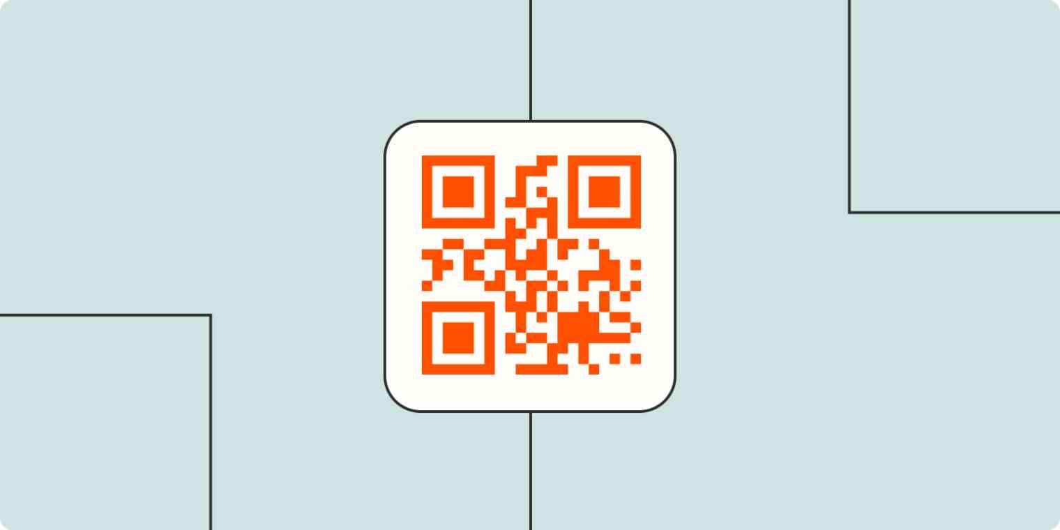 Hero image with an icon of a QR code