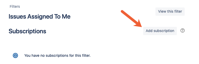 add a filter subscription in Jira