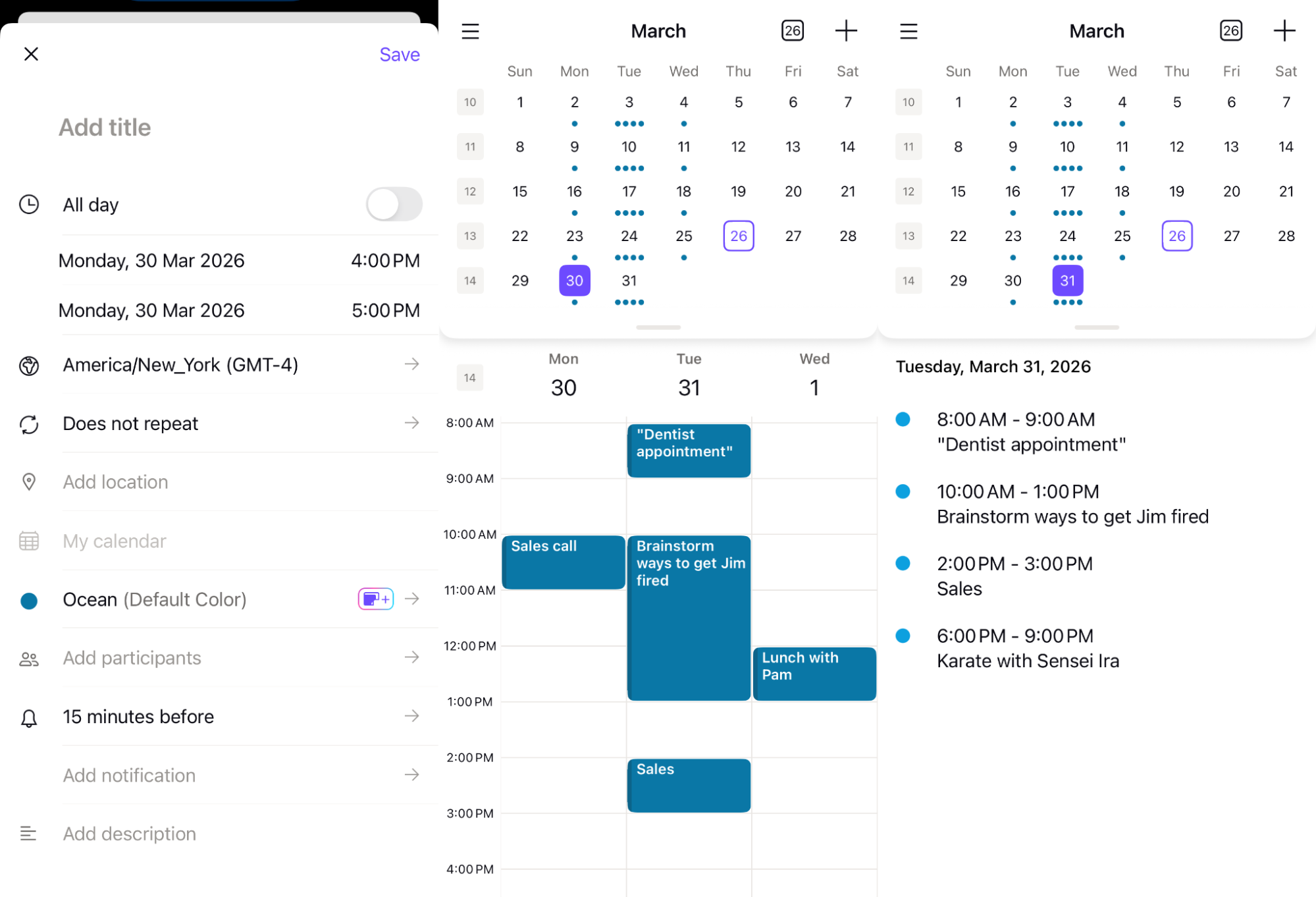 Proton Calendar, our pick for the best iPhone calendar app for privacy