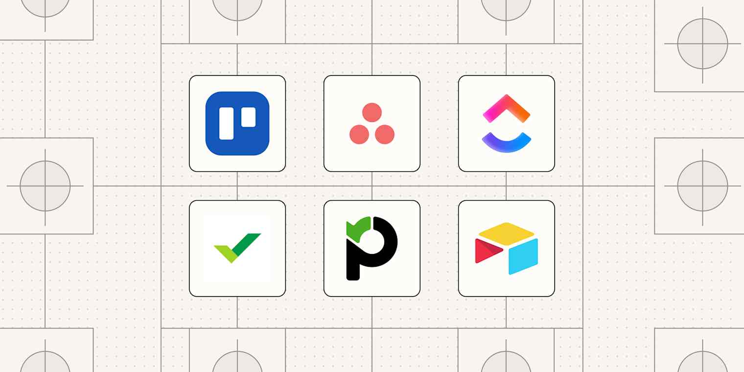 Hero image with the logos of the best free project management software