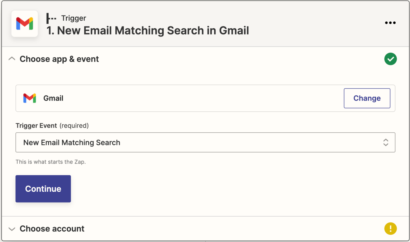The Gmail app logo next to the text "New Email Matching Search in Gmail".