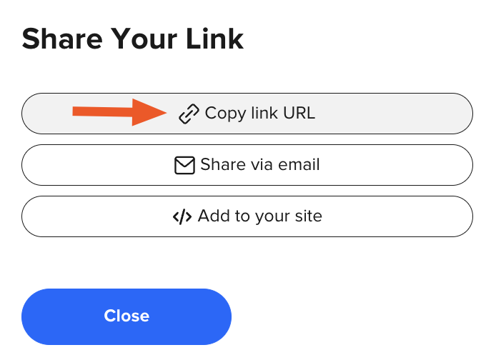 How to copy the Calendly URL for your main booking page.
