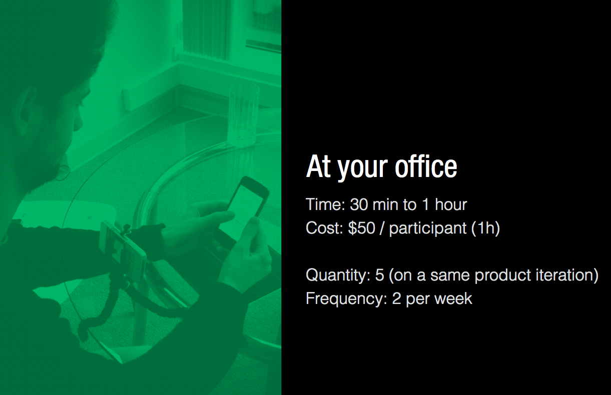 at your office